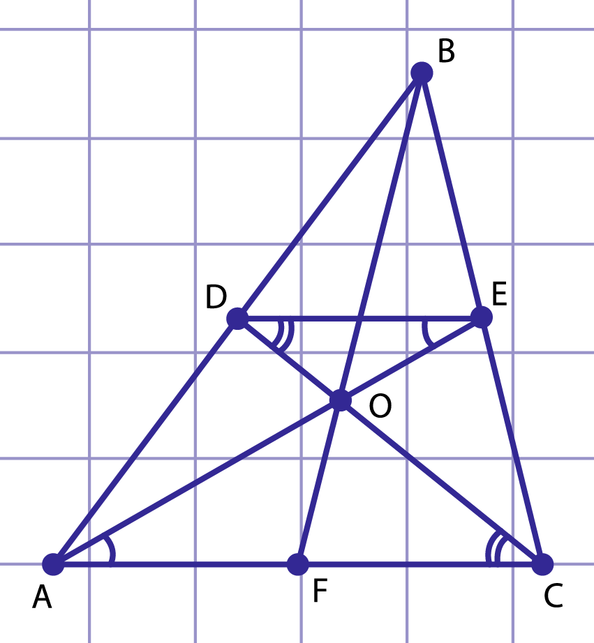 Рис. 4. К доказательству теоремы о свойстве медиан треугольника